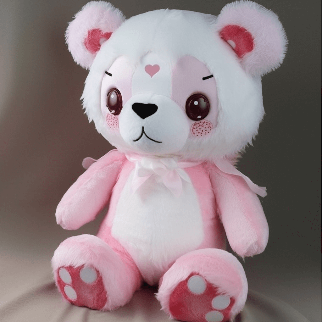 Pink bear Love romantic stuffed animal PlushThis