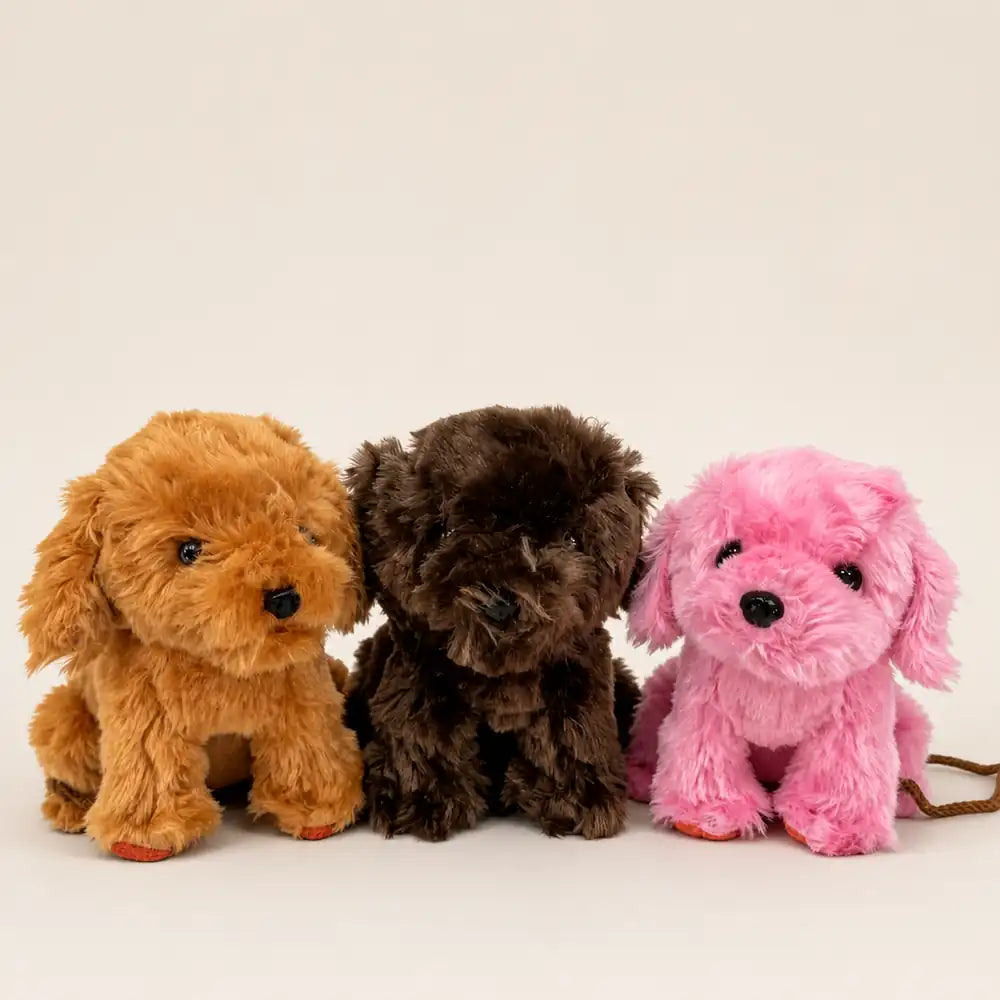 Plush Puppy Crossbody Bag Color Options