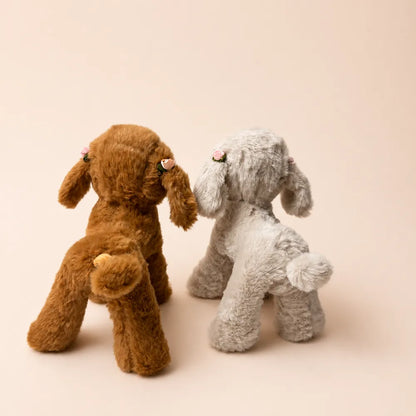 23cm Poodle Dog Plush Stuffed Animals Back View