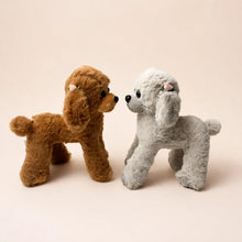 23cm Poodle Dog Plush Stuffed Animals Facing Each Other