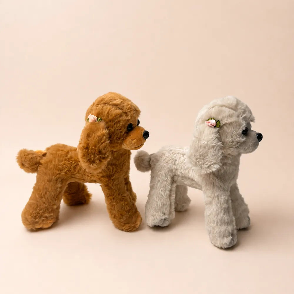 23cm Poodle Dog Plush Stuffed Animals Side View