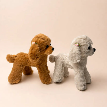 23cm Poodle Dog Plush Stuffed Animals Side View