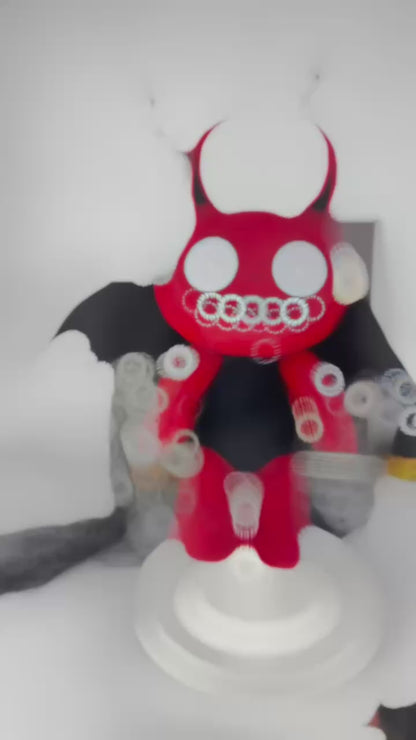 Goth Red and Black Dragon Plush