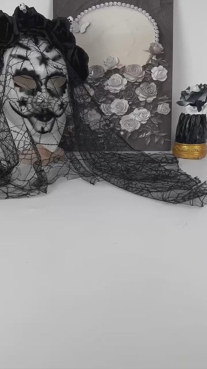 Black Goth Crow Plush Toy