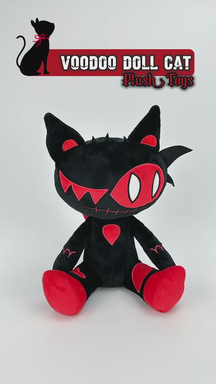 Black Voodoo Doll Cat Plush Toy