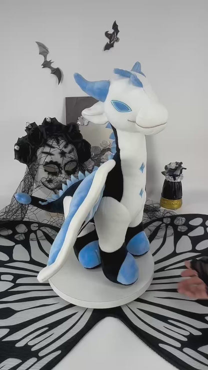 Black and Blue Goth Dragon Plush