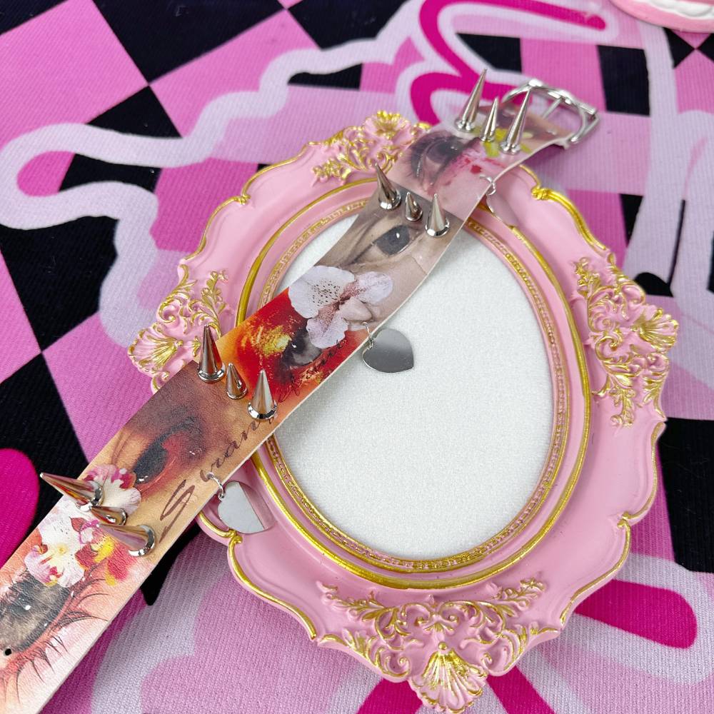 Punk Eyes Spike Heart Choker