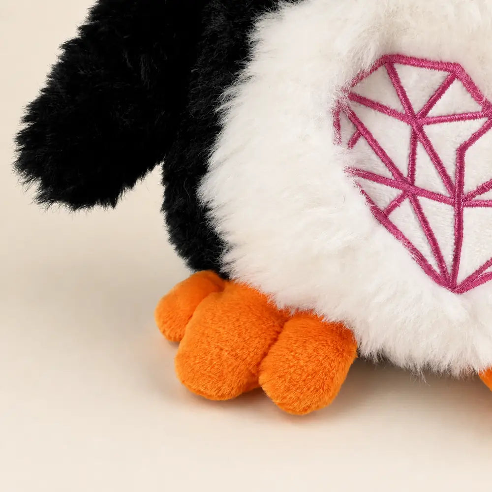 Punk Penguin Stuffed Animal - Feet and Heart Detail