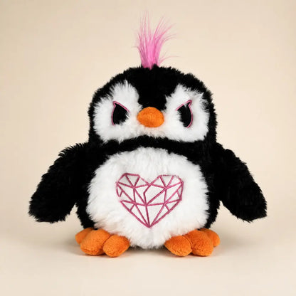 Punk Penguin Stuffed Animal - Front View