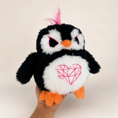 Punk Penguin Stuffed Animal - Handheld Size View