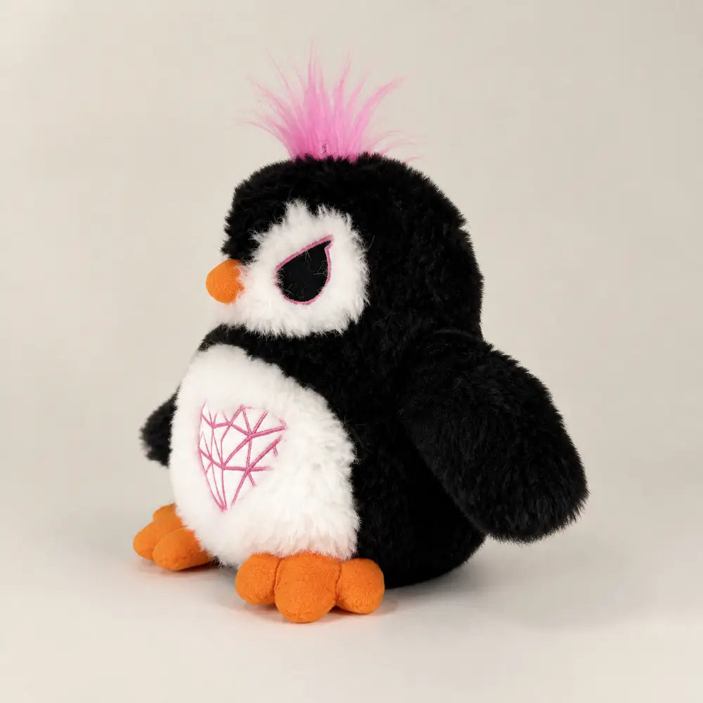 Punk Penguin Stuffed Animal - Left Side View