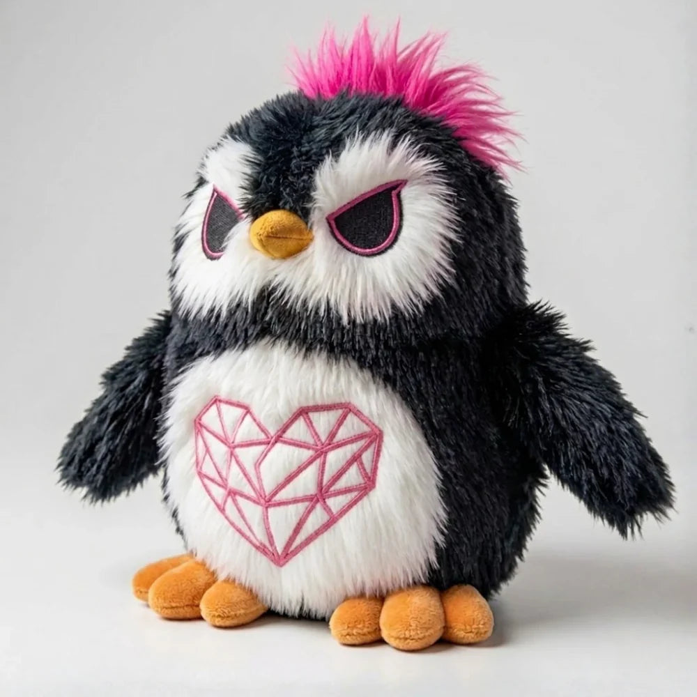 Punk Penguin Stuffed Animal