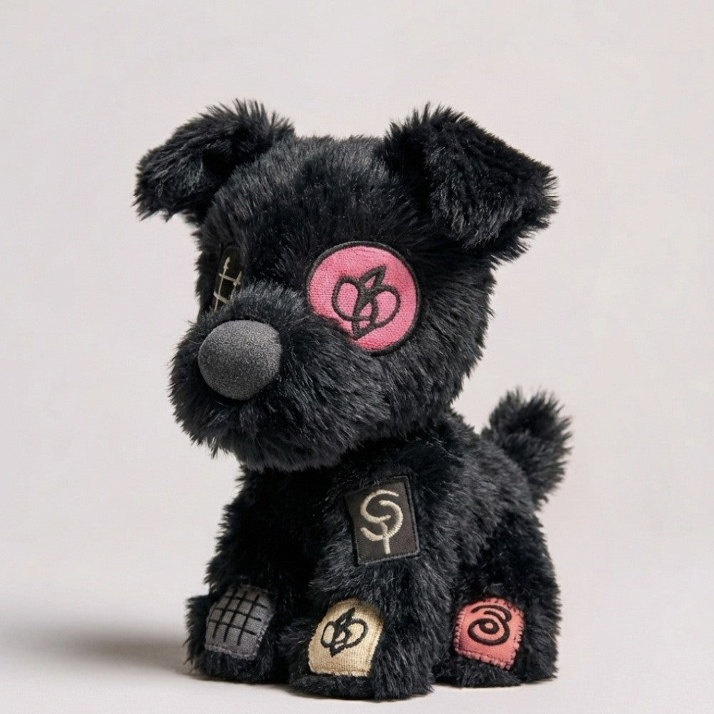 Punk Patchwork Puppy Plush
