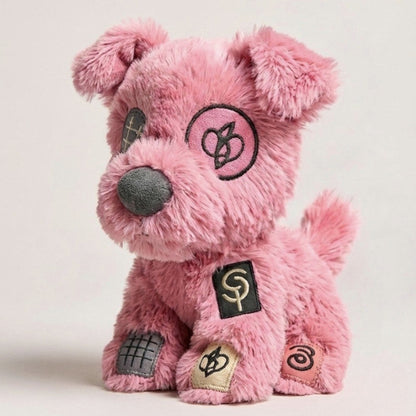 Punk Patchwork Puppy Plush