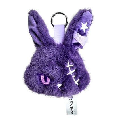 Deep Purple Bunny Head Stuffed Animal