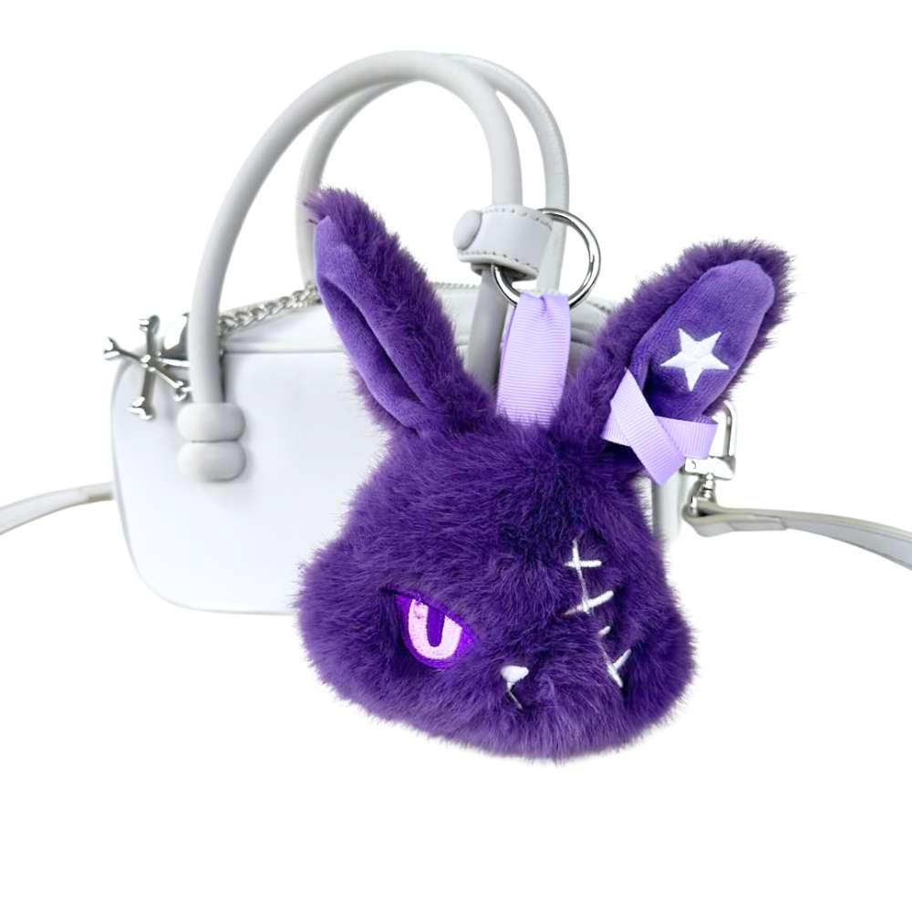 Deep Purple Bunny Head Stuffed Animal