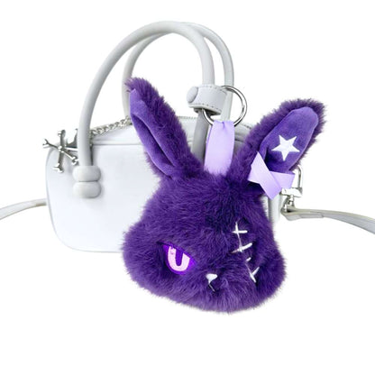 Deep Purple Bunny Head Stuffed Animal