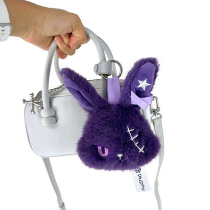 Deep Purple Bunny Head Stuffed Animal