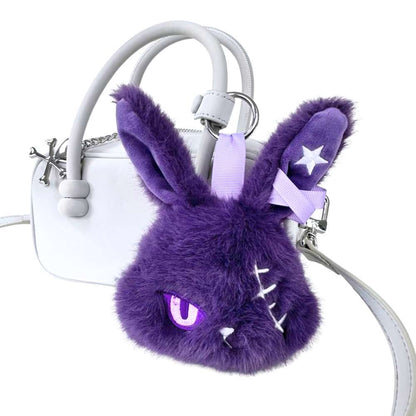 Deep Purple Bunny Head Stuffed Animal