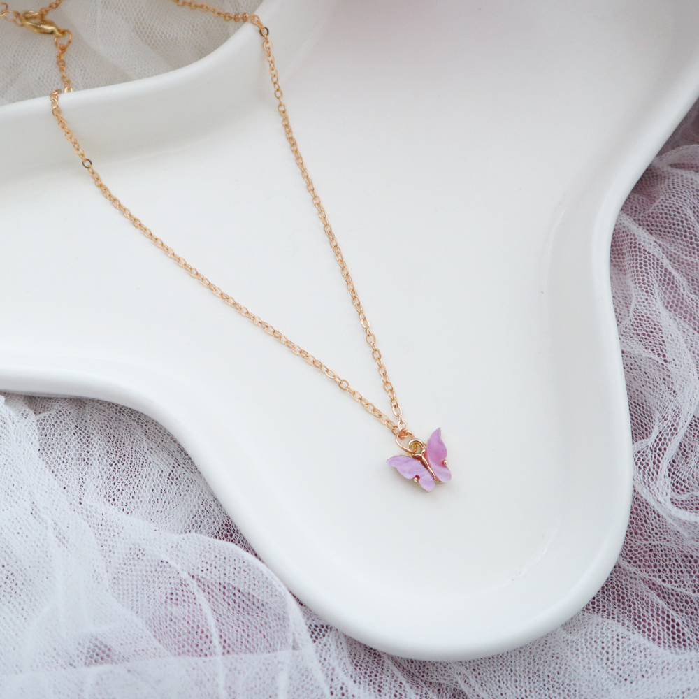 Cute Purple Velvet Cord Lace Ribbon Choker