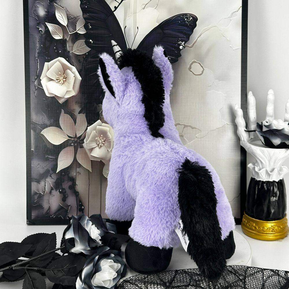 Goth Smirk Purple Unicorn Stuffed Animal