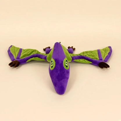 Purple Green Pterodactyl Plush Front View