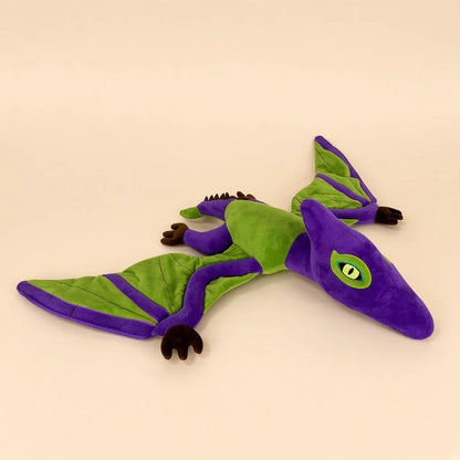 Purple Green Pterodactyl Plush Side View