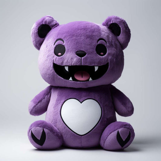 Purple Horror Bear Stuffed Animal