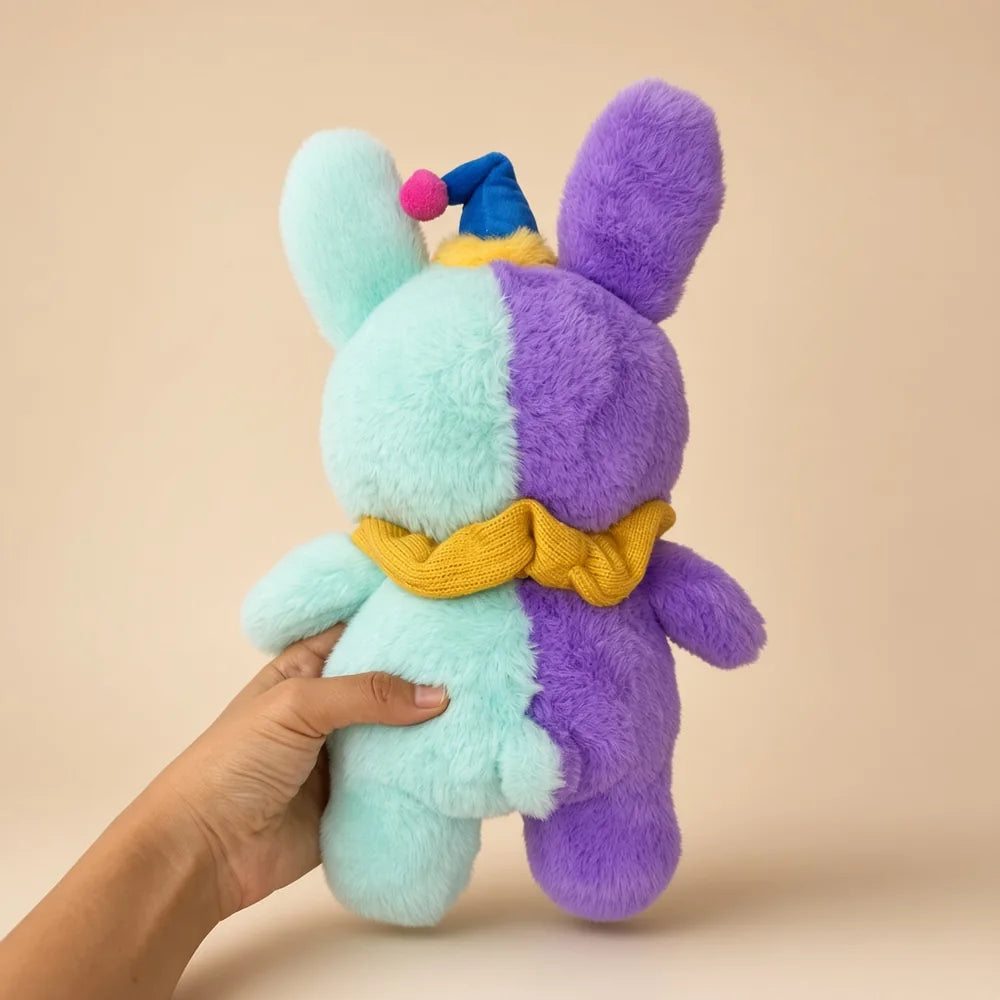 Purple Mint Jester Bunny Stuffed Animal