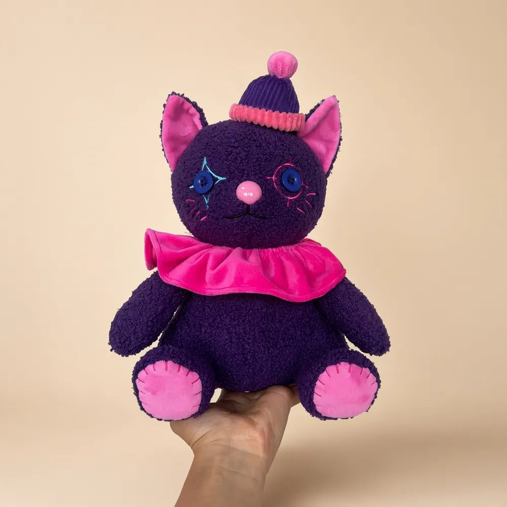 Purple Party Cat Stuffed Animal