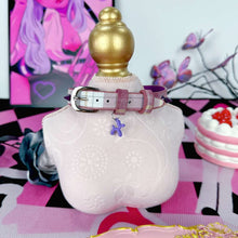 Cute Pastel Balloon Dog Heart Checkered Leather Choker