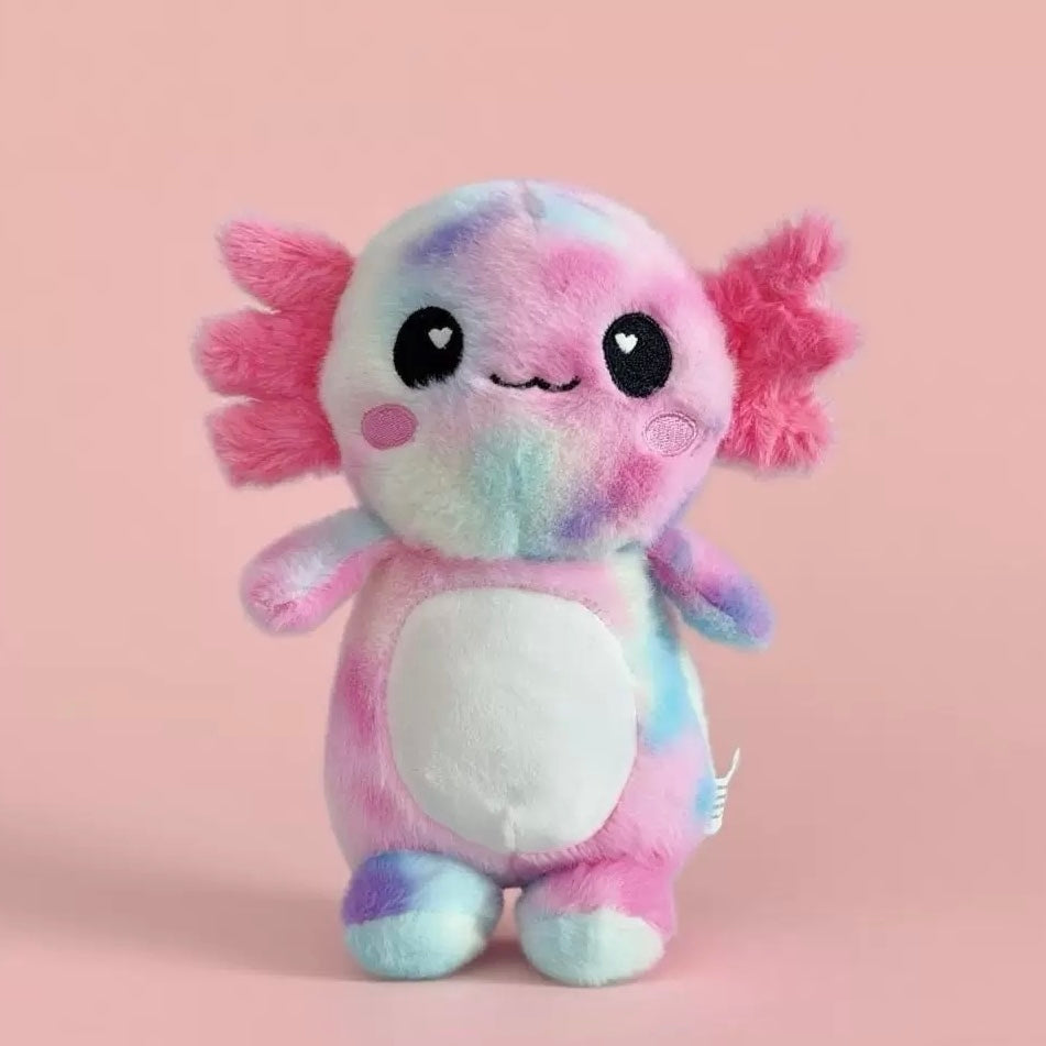 Rainbow Tie-Dye Axolotl Plush Toy 