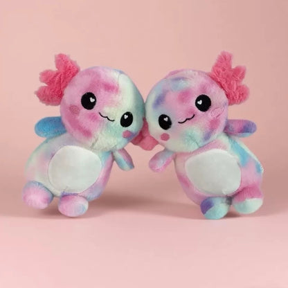 Rainbow Tie-Dye Axolotl Plush Toy 