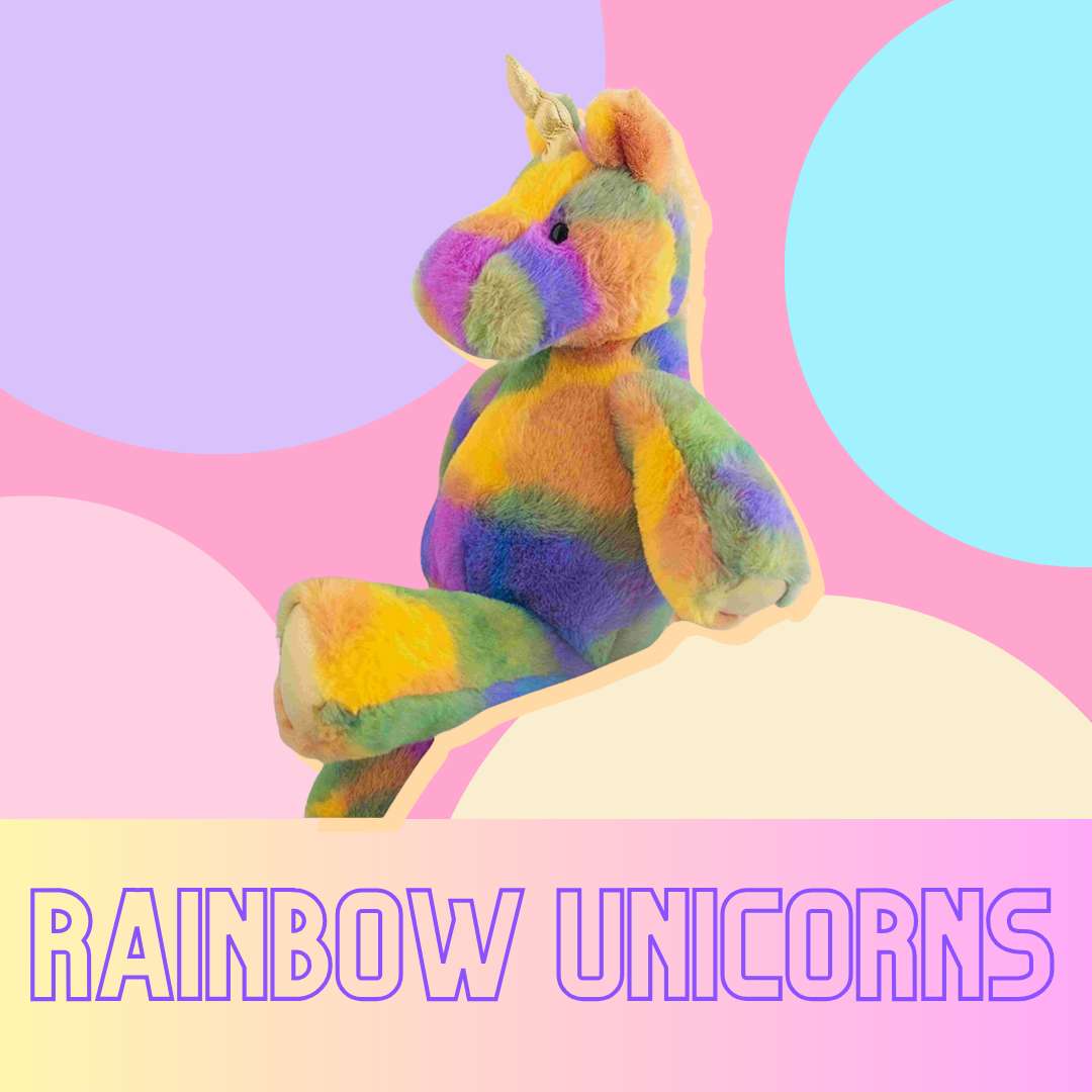 rainbow unicorns plush
