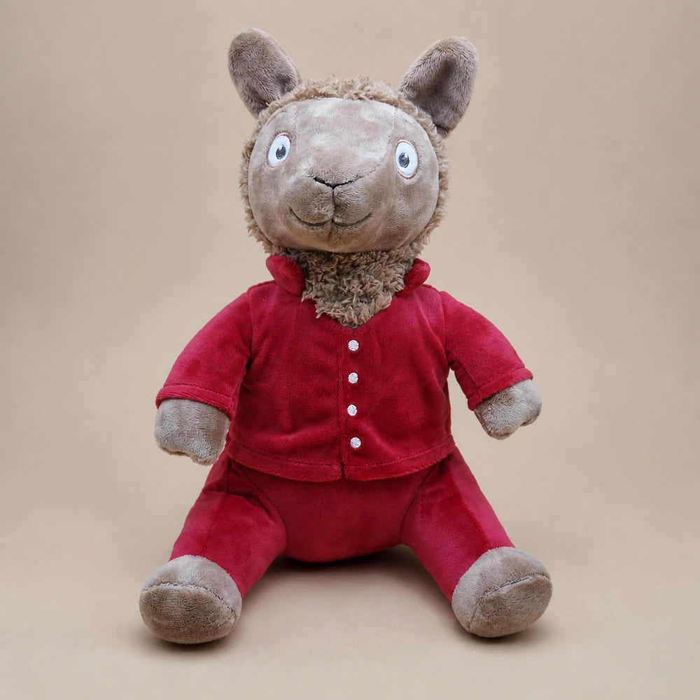 Raspberry Pajama Alpaca Plush - Front View