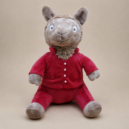 Raspberry Pajama Alpaca Plush - Front View