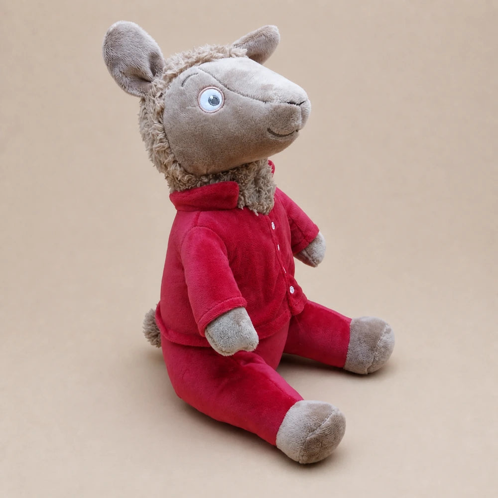 Raspberry Pajama Alpaca Plush - Side View