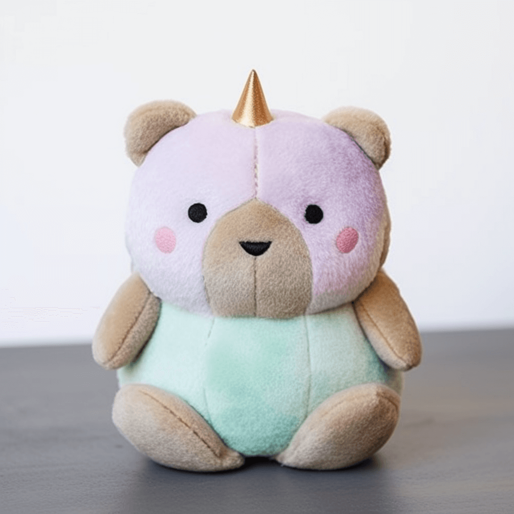 one-horned bear stuffed animal
