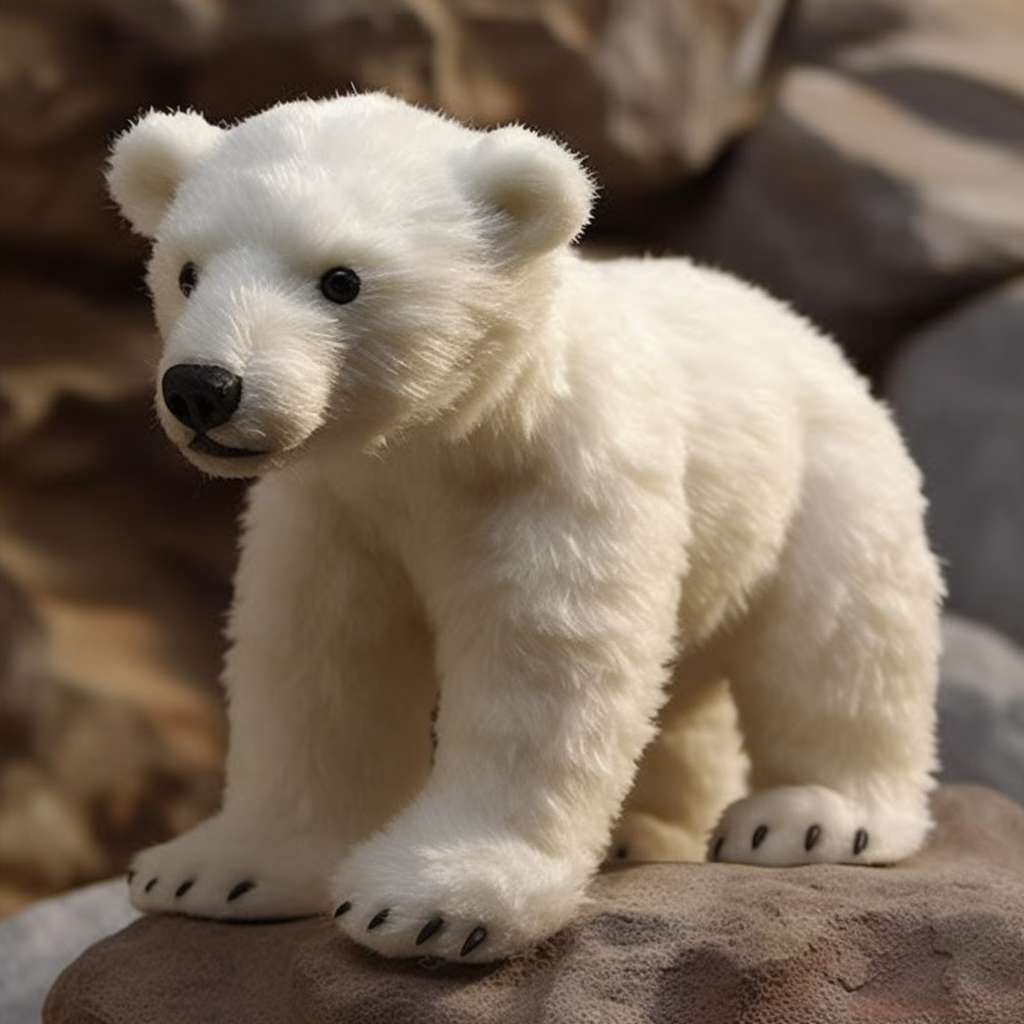 Realistic White Polar Bear Stuffed Animal - PlushThis