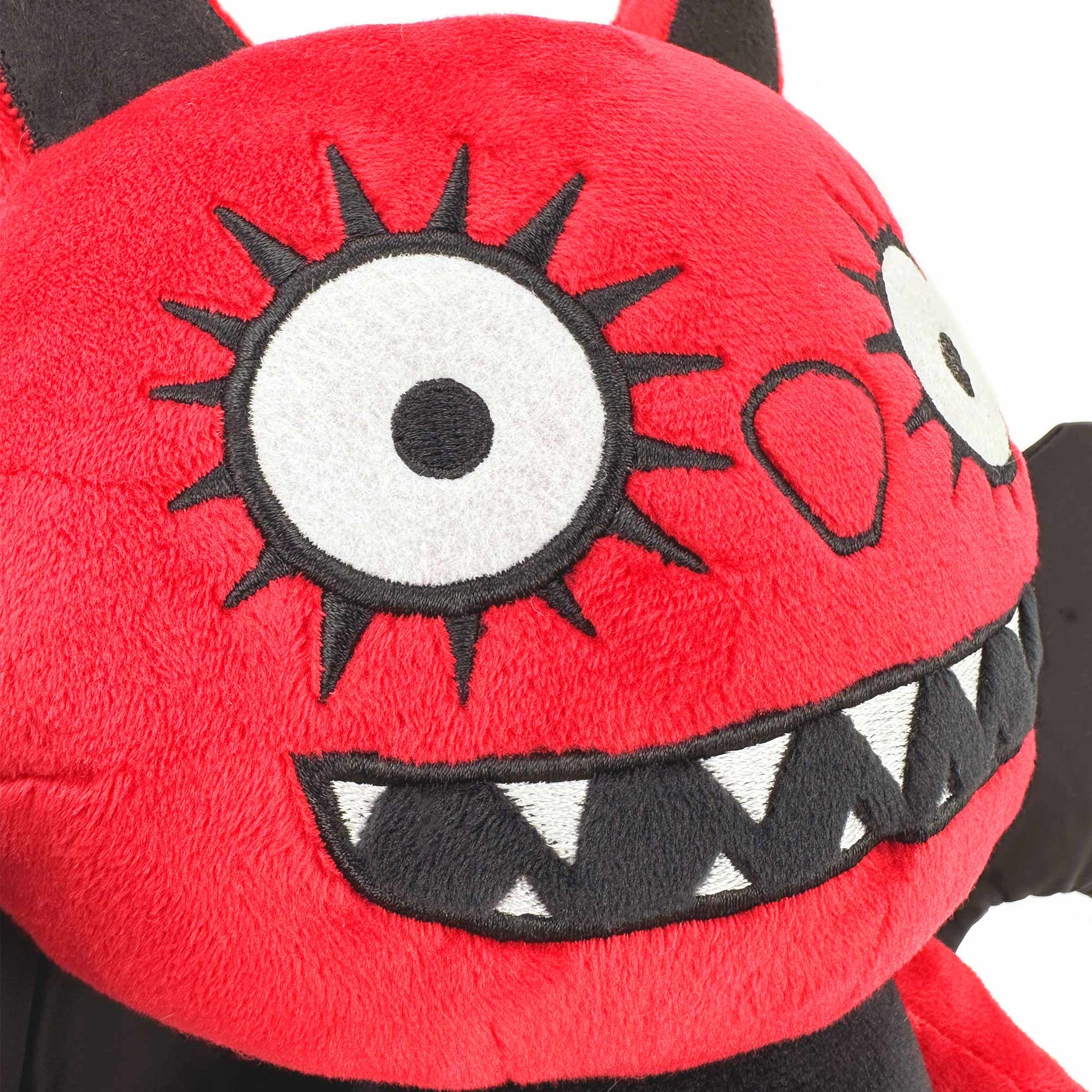 red drogon stuffed animal detail