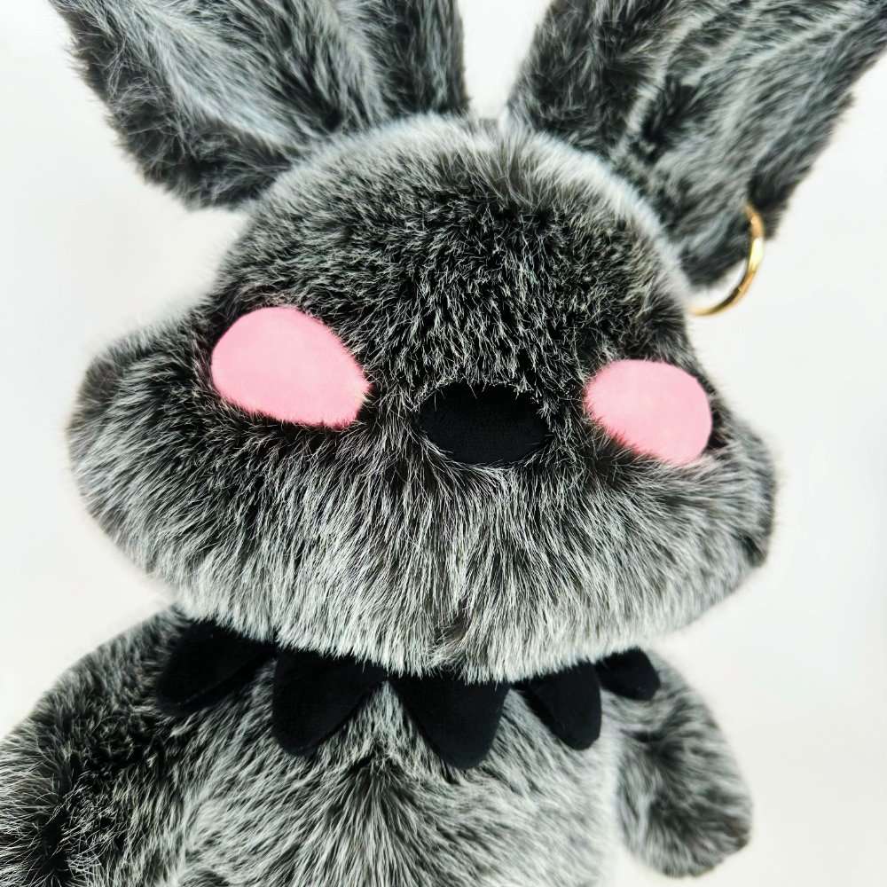 Goth Red Eyes Bunny Plush