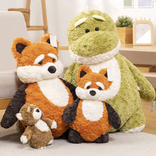 red panda green Dinosaur gray bear plush