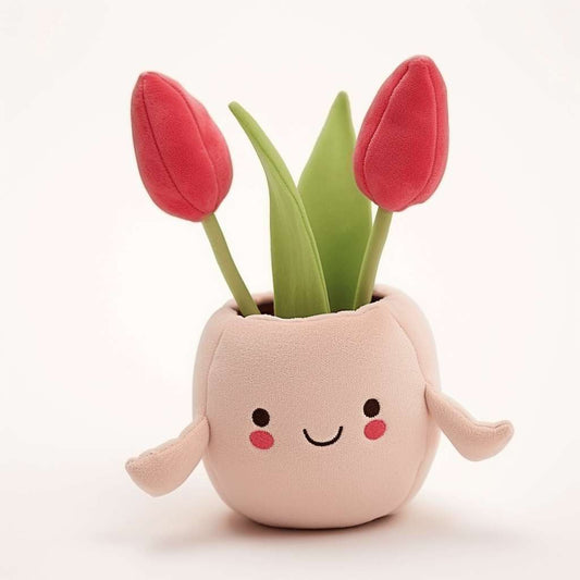 red flower Potted Red Tulip Toy