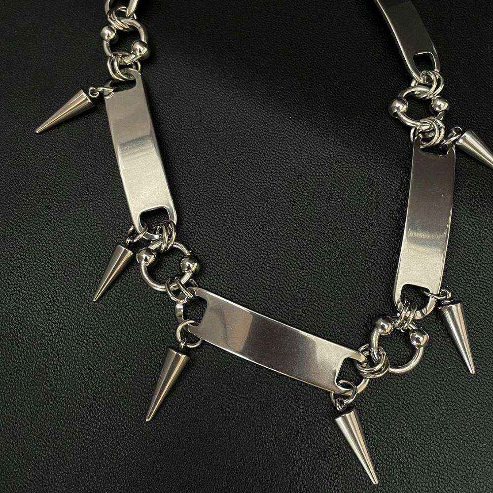 Punk Spike & Plate Metal Choker (Men's/Women's)
