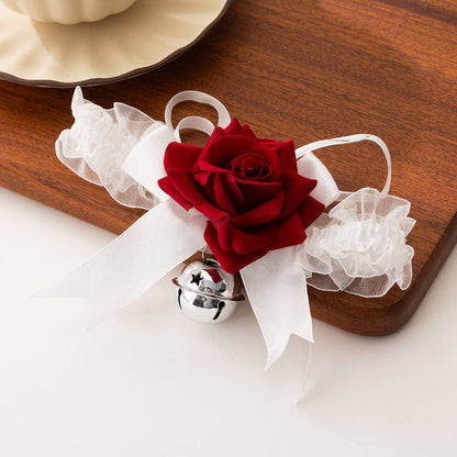 Rose Bell Ribbon Choker Lace