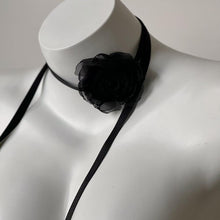 Multi-Color Rose Decoration Ribbon Cord Choker