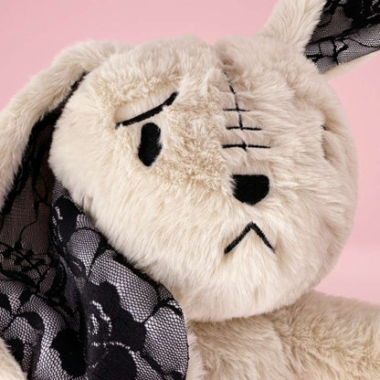 Emo Grey Bunny with Lace