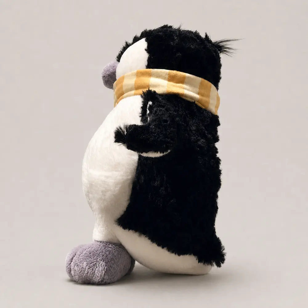 Yellow Scarf Penguin Plush Toy - Back View
