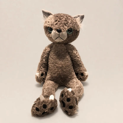 Gray Scowling Cat Plush – Front View