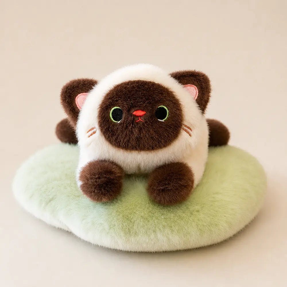 Siamese Cat Plush Pillow - Studio View